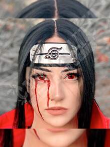 Red Pupilentes Cosplay Costume Halloween Sharingan - Red - View 7