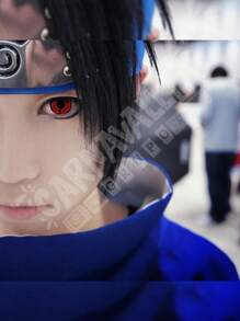 Red Pupilentes Cosplay Costume Halloween Sharingan - Red - View 6