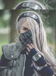 Red Pupilentes Cosplay Costume Halloween Sharingan - Red - View 4