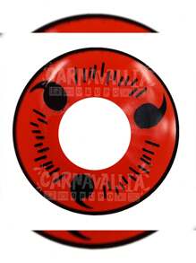Red Pupilentes Cosplay Costume Halloween Sharingan - Red - View 9