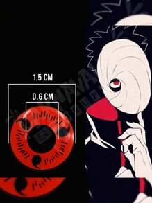 Red Pupilentes Cosplay Costume Halloween Sharingan - Red - View 2