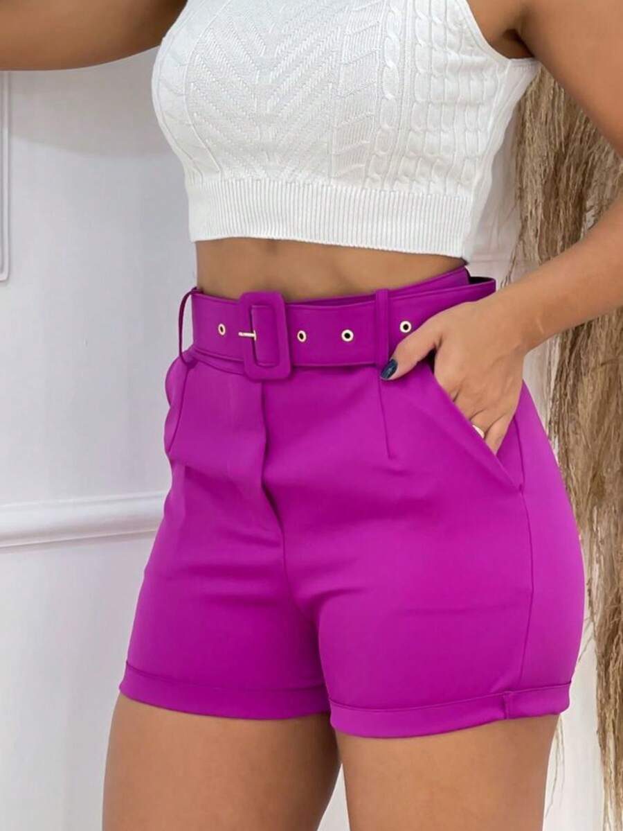 Women Shorts - Màu Hoa hồng đỏ - Xem 1