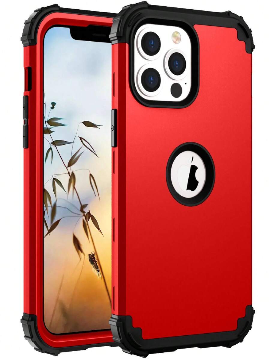 Funda Case Para iPhone 13/mini/pro/pro Max Uso Rudo 3 En 1 - Rojo - Ver 1