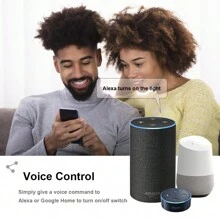 QIACHIP 1 Unidad Interruptor Inteligente Wifi Compatible Con La Aplicación Ewelink, Funciona Con El Control De Voz De Alexa - Albaricoque - Ver 3