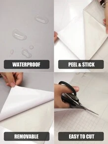 1卷浅粉色自粘墙纸北欧风格加厚客厅卧室墙纸（无缝接缝）装修贴纸撕拉墙板墙纸壁纸春季装修用品焕然一新家居节日装饰贴纸礼物生日毕业 - 淺粉色 - 查看 8