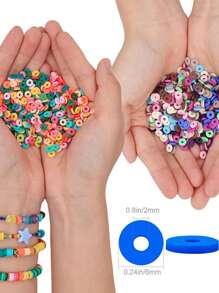 1 套花朵和星星裝飾壓折設計 Diy 珠子工具套裝 - 彩色 - 查看 4