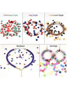 1 套花朵和星星裝飾壓折設計 Diy 珠子工具套裝 - 彩色 - 查看 3