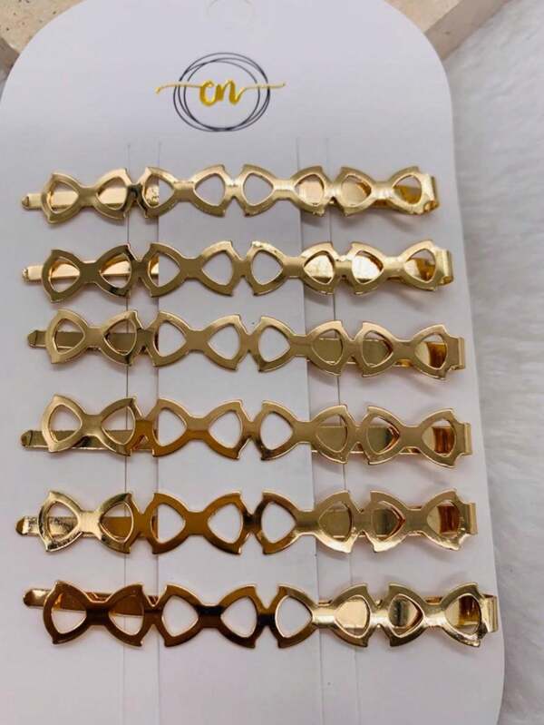 Cartela De Lindos Grampos  Dourado