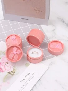 Small Round Jewelry Box/container 1pc Or 30pcs/pack - Pink - View 7