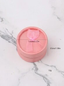 Small Round Jewelry Box/container 1pc Or 30pcs/pack - Pink - View 2