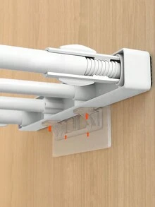 4pcs Adhesive Shelf Bracket, Self Adhesive Shelf Support Pegs, Punch Free Shelf Pins, Shelf Clips For Cabinet Clapboard - White - View 3