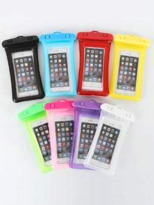 Funda Contra Agua Universal Para Celulares Sumergible IPX8 Con Flotador 6.5 Pulgadas - Amarillo - Ver 1