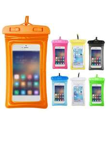 Funda Contra Agua Universal Para Celulares Sumergible IPX8 Con Flotador 6.5 Pulgadas - Amarillo - Ver 2