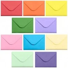 Gift Card Envelopes-100pcs Mini Envelopes, Paper Business Card Envelopes, Bulk Small Envelopes For Gift Cards, Random Colors, 4 X 2.7 Inches - Multicolor - View 1