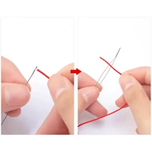 5pcs Big Eye Curved Beading Needles Central Opening Stainless Steel Tool Pins For DIY Beads Threading String Cord Jewelry Making