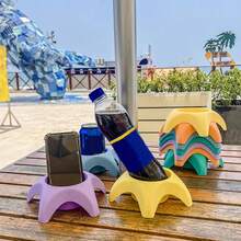 1pc Portable Outdoor Starfish Cup Holder For Beach - Yellow - View 3