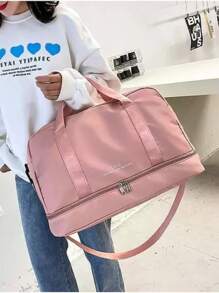 Bolsa de viagem desportiva impermeabilizante para ginástica - Rosa chiclete - Visão 3