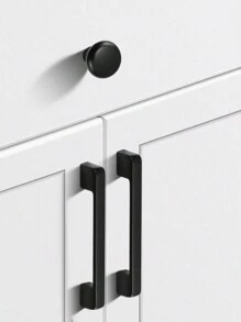 廚房櫥櫃鋅合金五金配件美式黑色把手抽屜櫃衣櫃門門把手廠商直供1個安裝