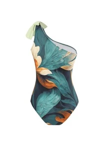 2pcs Vintage Bathing Suit For Women, Swimwear With Chiffon Cover Up, Summer