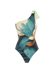 2pcs Vintage Bathing Suit For Women, Swimwear With Chiffon Cover Up, Summer