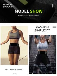 1pc Outdoor Sports Running Fitness Touchscreen Black Waist Bag - Black - View 4