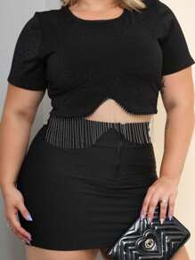 Plus Size Blouses - màu đen - Xem 3