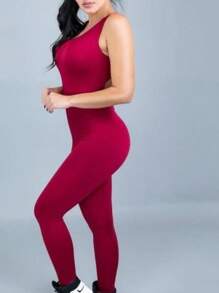 Women Jumpsuits - Màu Đỏ Sâu - Xem 3