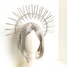 3pcs/set Virgin Mary Basic Crown Halloween Costume Headbands - Multicolor - View 2