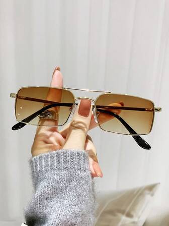 New Fashion Alloy Frame Fashion Glasses, Street Style Shades, Square Eyewear