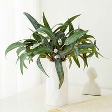 5入組/包人工電子桉樹莖,假桉樹葉花莖,適用於花束,婚禮,萬聖節,秋季家居辦公室裝飾