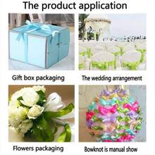 1pc 25 Yards/Roll Satin Ribbon , Diy Rose Flower Material Silk Satin Ribbon Decoration Cake Gift Wrapping Webbing Wedding Party Bow Ribbon - Violet Purple - View 7