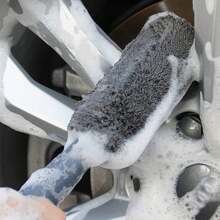 Car Wash Brush Microfiber Tire Scrubber Wheel Rim Brush Trunk Motorcycle Dust Remover Detailing Clean Tool Car Cleaning Tools - Multicolor - View 2