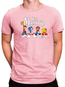 Men T-Shirts - 淺粉色 - 查看 1