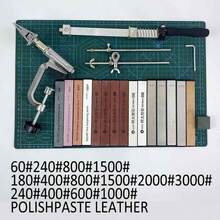 Fixed Angle Knife Sharpener, Quick Precise Sharpening, Ideal For Home Kitchen Knives, Serrated Knives, Woodworking Tools - Burgundy - View 1