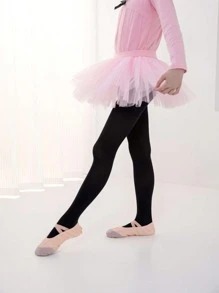 1 件套女童芭蕾舞蹈緊身衣,黑色/白色,舞蹈連褲襪 - 黑色 - 查看 3