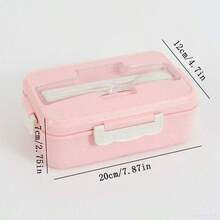 1 caja Bento para niños con divisores, adecuada para trabajadores de oficina y estudiantes - Azul - Ver 3