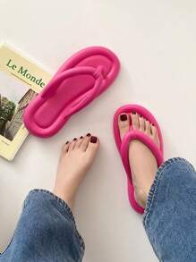 Dép xỏ ngón Eva màu hồng sang trọng và tối giản cho nữ - Màu Hồng Tươi - Xem 3