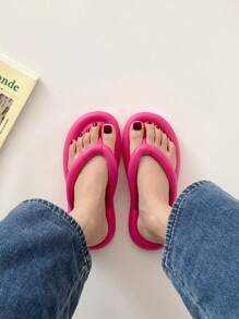 Dép xỏ ngón Eva màu hồng sang trọng và tối giản cho nữ - Màu Hồng Tươi - Xem 1