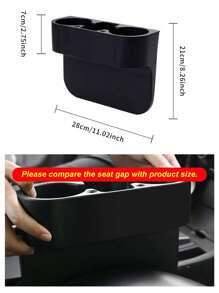 1入組素色車杯子支架 - 黑色 - 查看 5