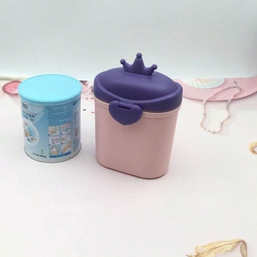 1pc Large Purple Crown-shaped Food Storage Container - Purple - View 1