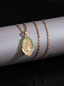 1個時尚的合金項鍊,適合女性佩戴