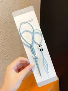 2件套女士简约造型工具套装，包含拉式发夹和卷发器，适合日常使用，美发造型工具及发饰