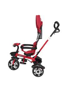 Triciclo Evolutivo para Niños Asiento Giratorio 360 Luz Capota (SOLO COMPRAR 1 PIEZA A LA VEZ) - Rojo - Ver 7