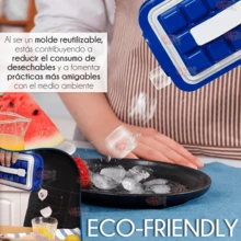 Hielera Molde De Silicón Cubos De Hielos Para Bebidas Botella Portátil Para Bar Cocina Cubitos Cubos - Azul - Ver 8