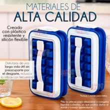 Hielera Molde De Silicón Cubos De Hielos Para Bebidas Botella Portátil Para Bar Cocina Cubitos Cubos - Azul - Ver 6