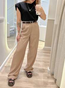 Women Pants - Camel - View 1