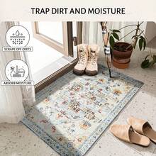 GENIMO Area Rug,Non-Slip Machine Washable Entrance Rug,Indoor Door Mat,20"x32",Shoes Scraper, Super Absorbent Welcome mat for Indoor Front Entrance Kitchen Bathroom Livingroom