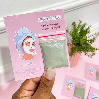 Brinde para cliente - 30 Cartão + 30 sachê argila  - Mimo para Cliente - Lembrancinha