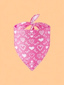 1片柔軟透氣單層可洗寵物方形毛巾,適合貓狗,也可作為情人節和婚禮裝飾 - 彩色 - 查看 1