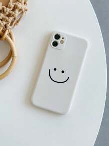 Ốp lưng điện thoại thiết kế mặt cười, tương thích với iPhone 11/15 Pro Max, cạnh thẳng, bảo vệ điện thoại, phiên bản quốc tế, không phải phiên bản nội địa. - Nhiều màu - Xem 2